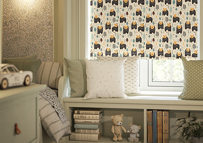 Bear Necessities, Soft Teal - Roller Blind - Image 5